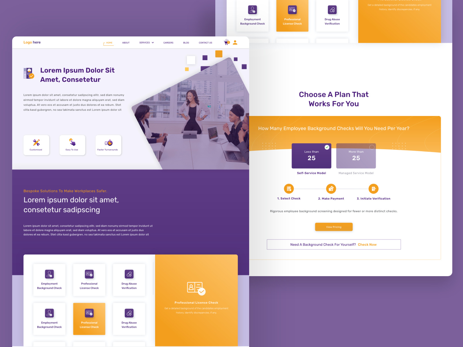 Service Page by Jilfar on Dribbble