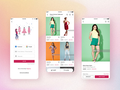 Ecommerce App adobe xd design ecommerce mobile app ui user experience ux women clothing