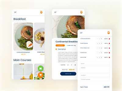 Contactless Menu Ordering App adobe xd design menu ordering app mobile app restaurant ui user experience ux