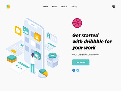 Hello Dribbble! animation branding branding design design illustrations mobile app user experience user interface ux webdesign website design