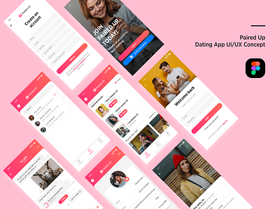 Paired up Dating App UI/UX Concept