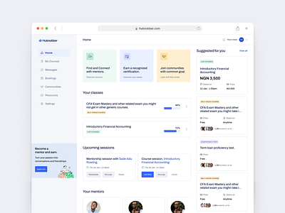 Mentor - Mentor Home page certificate classes mentee mentor tutorial web design