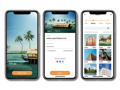 Tourism App app branding design holiday tour tourism ui ux