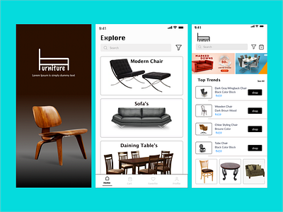 Furniture app branding design ecommerce ecommerce app furniture app online store ui ux