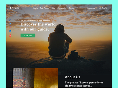 Trip Planner branding design online store ui ux