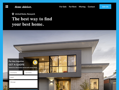 Home Advisor branding design online store ui ux