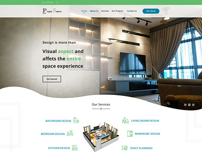 Interior Design | Landing Page branding design html illustration landing page logo realstate ui ux vector web design website