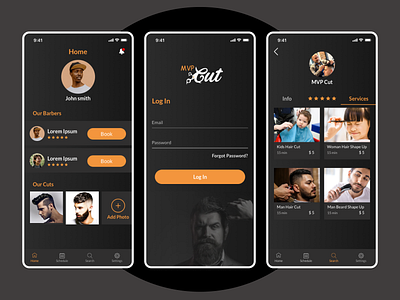 Saloon app branding design online store ui ux