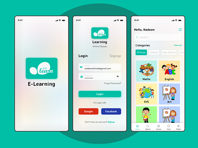 E Learning App app branding design illustration learning app logo online store ui ux