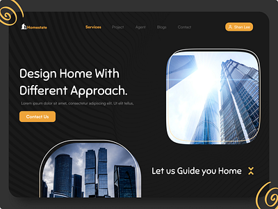 Real Estate Website | Landing Page| Dark mode