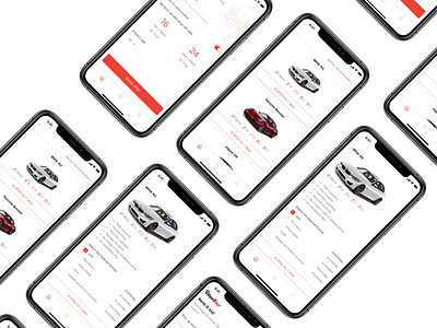 Rental Car aftereffects application car design figma ios app design minimal mobile ui rental typography ui ux