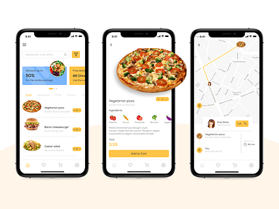 Food Delivery App design figma minimal mobile mobileui typography ui uiux ux xd design