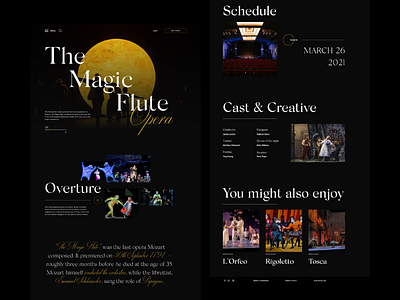 Theatre - The Magic Flute design figma minimal typography ui ux web website xd design