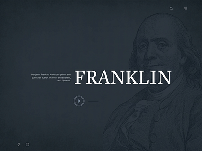 Benjamin Franklin aftereffects animation design figma minimal photoshop typography ui ux web website xd design