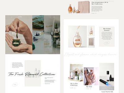 La Mer Skincare cosmetic cream design figma minimal parfum typography ui ux web website xd design