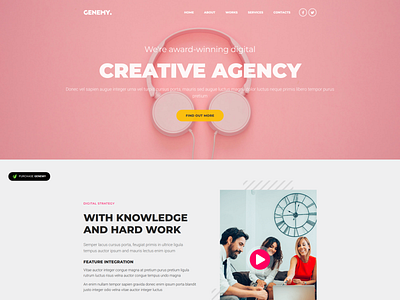 Genemy  Creative Agency Landing Page