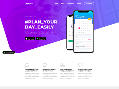 App Showcase Landing Page - Genemy