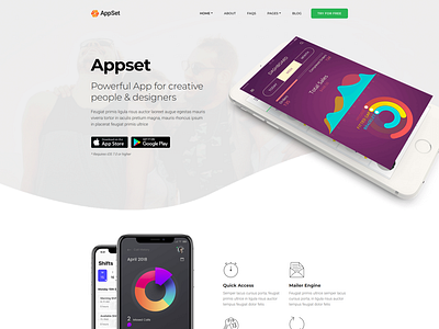 Appset - App landing WordPress Theme