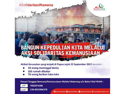 Solidaritas Wamena poster design