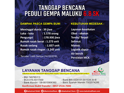 Poster Gempa Maluku poster design