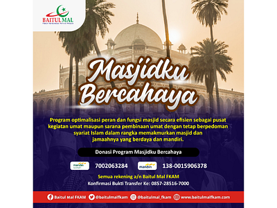 Masjidku Bercahaya poster design