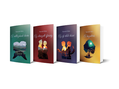 Series of book covers designe book book cover book series illustration