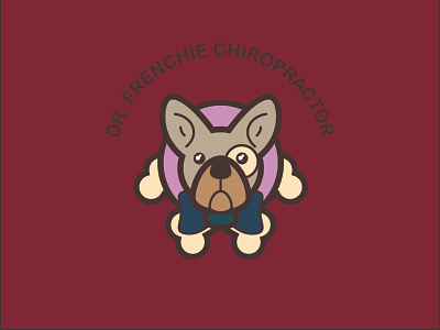 Campaign Logo for Your Pet - Dribbble Weekly Warm Up animal bone bulldog chiropractor dog dog logo dr dude french bulldog frenchie logo pet tie weekly warm up