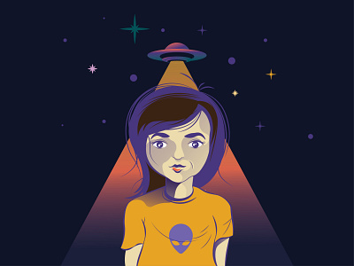 Valéria Portrait Of My Best Girlfriend alien astronaut caracter caracter design cartooning character female galaxy girl planet rocket space spaceship stars ufo