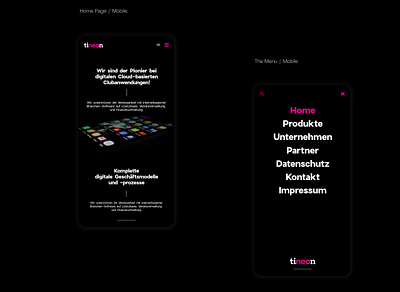 Tineon: White-Label app Website Design black black website minimal mobile ui ui ux uidesign ux web website design