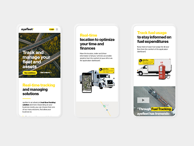 ayefleet ━ Fleet Management Web Design fleet management management mobile ui modern website ui ux uidesign website design white space