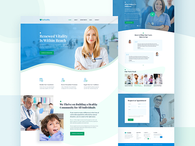 BeHealthy-Medical PSD Template V3 2020 trend branding clinic creative design doctor flat health healthcare hospital landing page design logo medical minimal organization typography ui ux web website