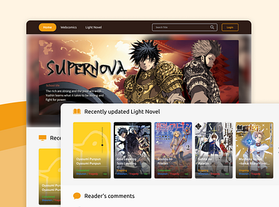 Web Manga UI UX Design design design exploration exploration figma illustration indonesia indonesia designer manga mobile ui ui ux web