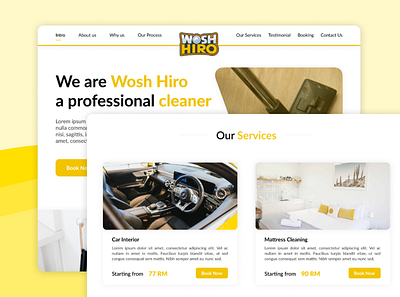 Cleaning Website UI UX Design design design exploration exploration figma illustration indonesia indonesia designer ui ux web