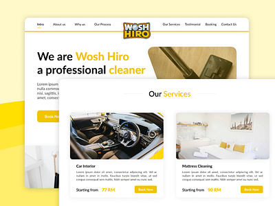 Cleaning Website UI UX Design