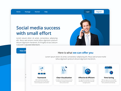 Marketing Website Hero Page UI UX Design