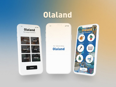 Olaland the Social Media adobexd design figma illustration mobile mobile app mobile ui ui