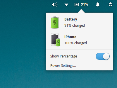 Battery Indicator battery charging icon indicator iphone menu panel popover power