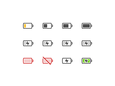 Symbolic Battery Icons (rev2) battery icons indicator power status svg symbolic vector
