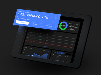 Ethereum investment service - Dashboard crypto crypto currency dark dashboard stats