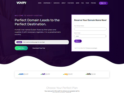 Vovify - Multipurpose landing page app blog bootstrap business clean corporate design gallery grid hosting html landing marketing multipurpose pages responsive startup web