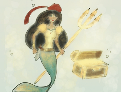 Mermay Day 24 art artwork character character design characterdesign digital art digital illustration digitalart drawing drawing challenge drawingart illustration illustration art illustration digital mermaid mermay mermay2020 painting pirate treasure