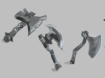 Fantasy Axe Thumbnail Sketches