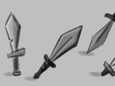 Fantasy Sword Thumbnail Sketches