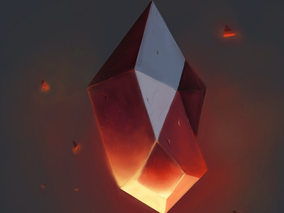 Fire Crystal Illustration art artwork concept concept art crystal design digital illustration digital painting digitalart fantasy fantasyart fire game game art game design game dev game development illustration illustration art prop design