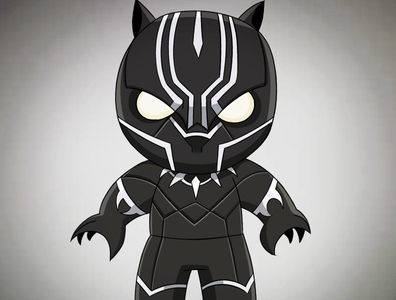 Cartoon Black Panther by Jaden Taylor on Dribbble