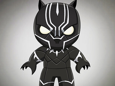 Cartoon Black Panther