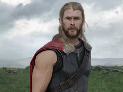 Thor Fanart Illustration artwork character digital art digital illustration digital painting digitalart fan art fanart film illustration illustration art illustration digital marvel marvel comics marvel studios movie paint painting photorealism thor