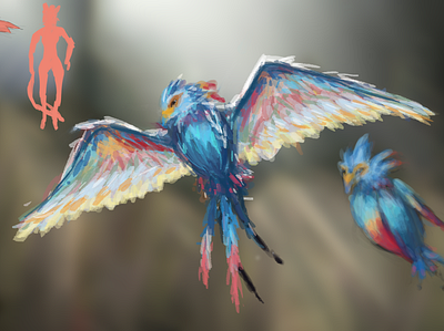 Fantasy Bird Creature Design art artwork bird bird illustration concept concept art concept design conceptual creature creaturedesign digital art digital illustration digital painting digitalart game art game dev illustration illustration art illustration digital painting