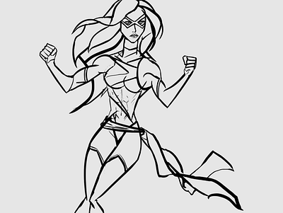 Ms. Marvel - Inktober Day 10 art art challenge artwork comic comic art digital art digital illustration digitalart drawing drawing challenge drawing ink drawingart fanart illustration illustration art illustration digital inktober linework marvel marvelcomics