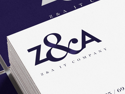 Z&A IT Company branding brochure logo ui design website